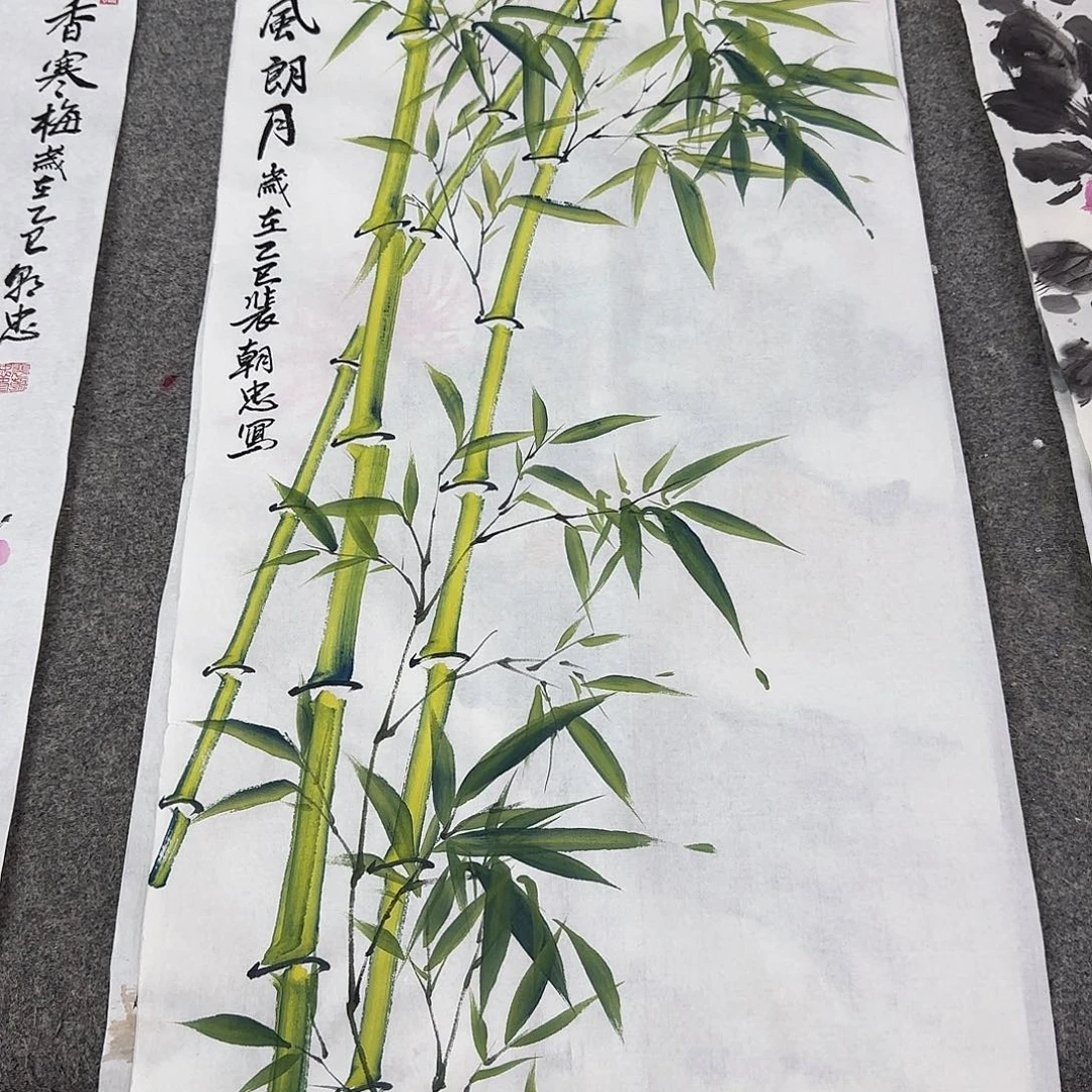 国画国画立体兰花