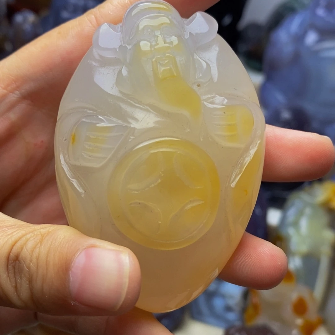 玛瑙/玉髓手把件未镶嵌