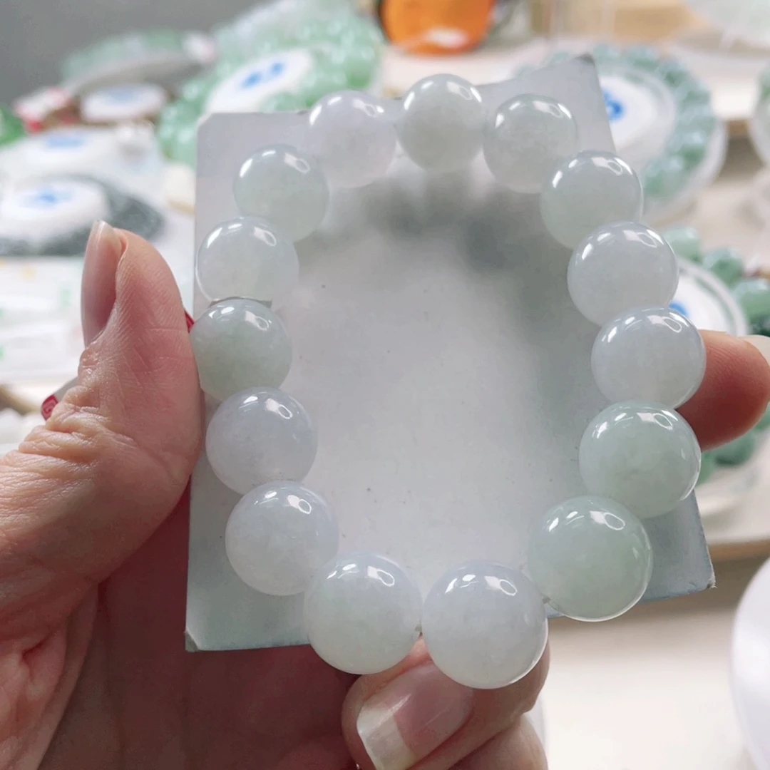 翡翠未镶嵌手链手串14