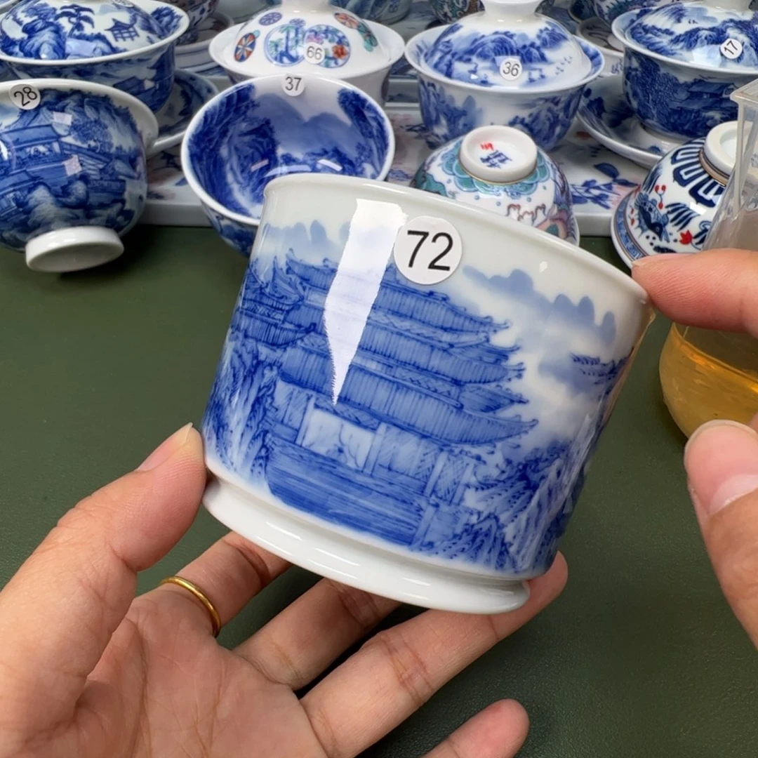 陶瓷景德镇纯手工纯手绘茶具木木72