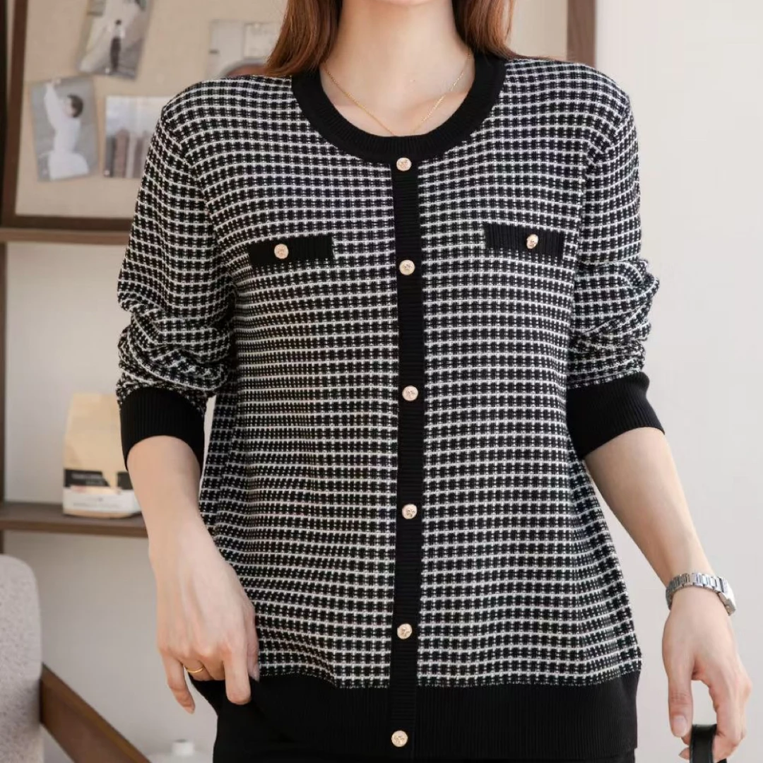 风之信8081#洋气针织打底衫春秋装新款中老年女装时尚上衣