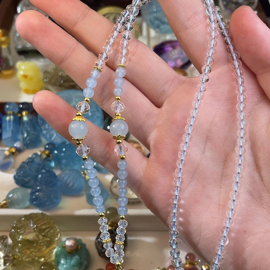 水晶颈饰未镶嵌天然水晶吊坠744