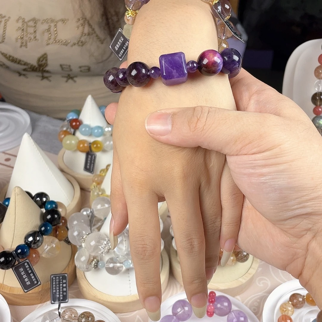 银S925镀金镶嵌手链水晶