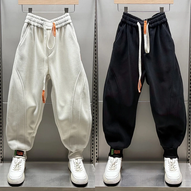 2025网红新款潮流拼接束脚运动裤小脚休闲裤男女同款痞帅哈伦卫裤