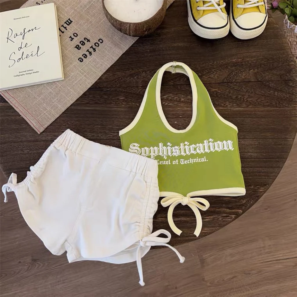 女童夏装吊带套装2025新款洋气儿童装夏款女宝宝夏装