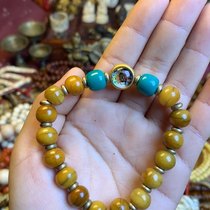 星月菩提吊坠藏传喜马拉雅艺术品