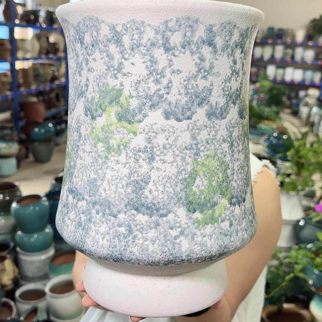 紫砂花盆高30口21