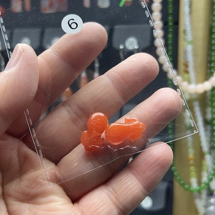 南红玛瑙耳饰银S925镶嵌爱*多