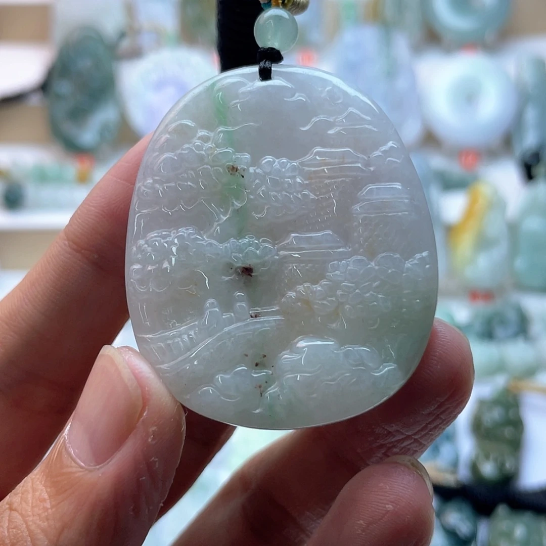 【闪购商品】颈饰未镶嵌翡翠山水