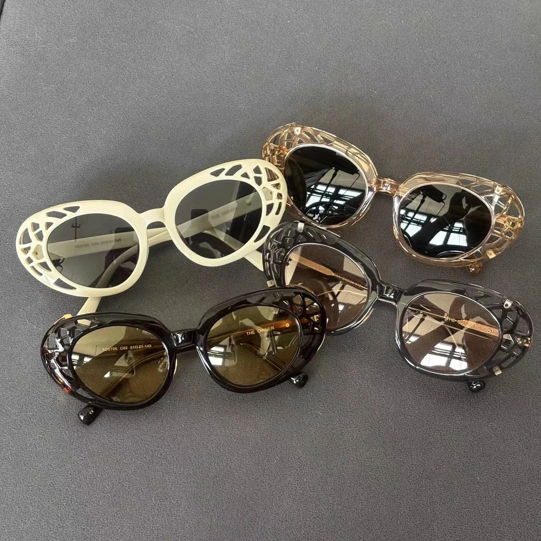 戏 夏季中性款椭圆形两边镂空个性款太阳镜 TOS706