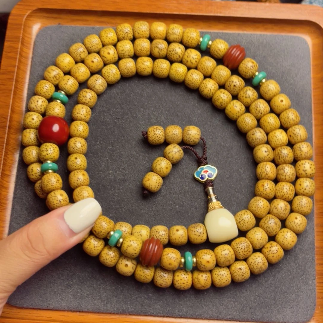 星月菩提吊坠老型桶珠星月