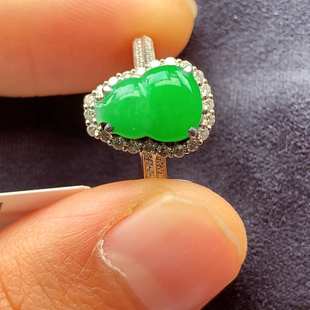 翡翠颈饰18K金镶嵌上新