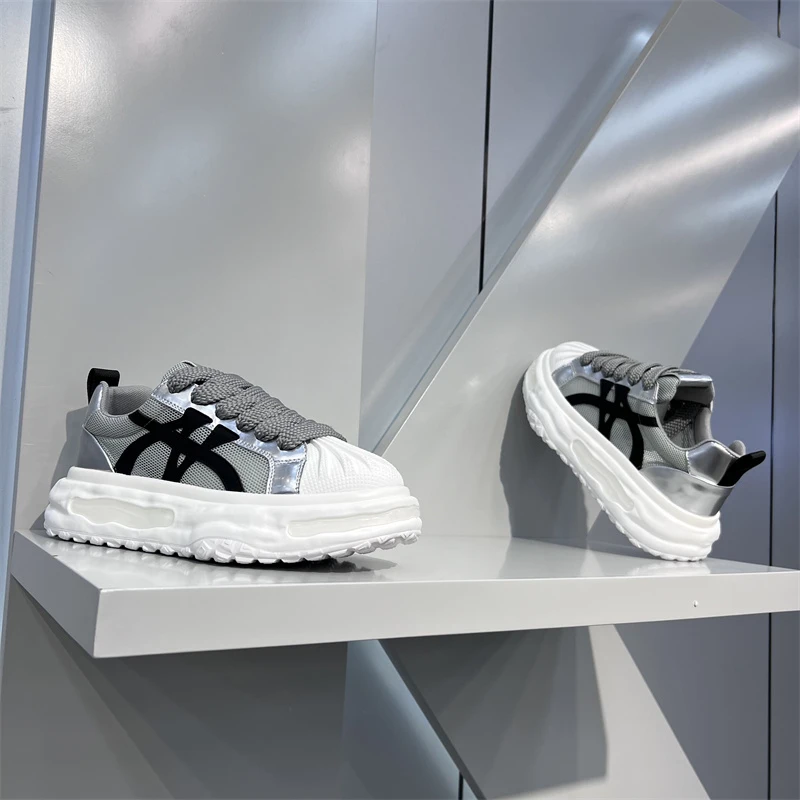 DMXUXM巴黎『设计风』新品好物~力荐！时尚圆头厚底增高百搭休闲板鞋