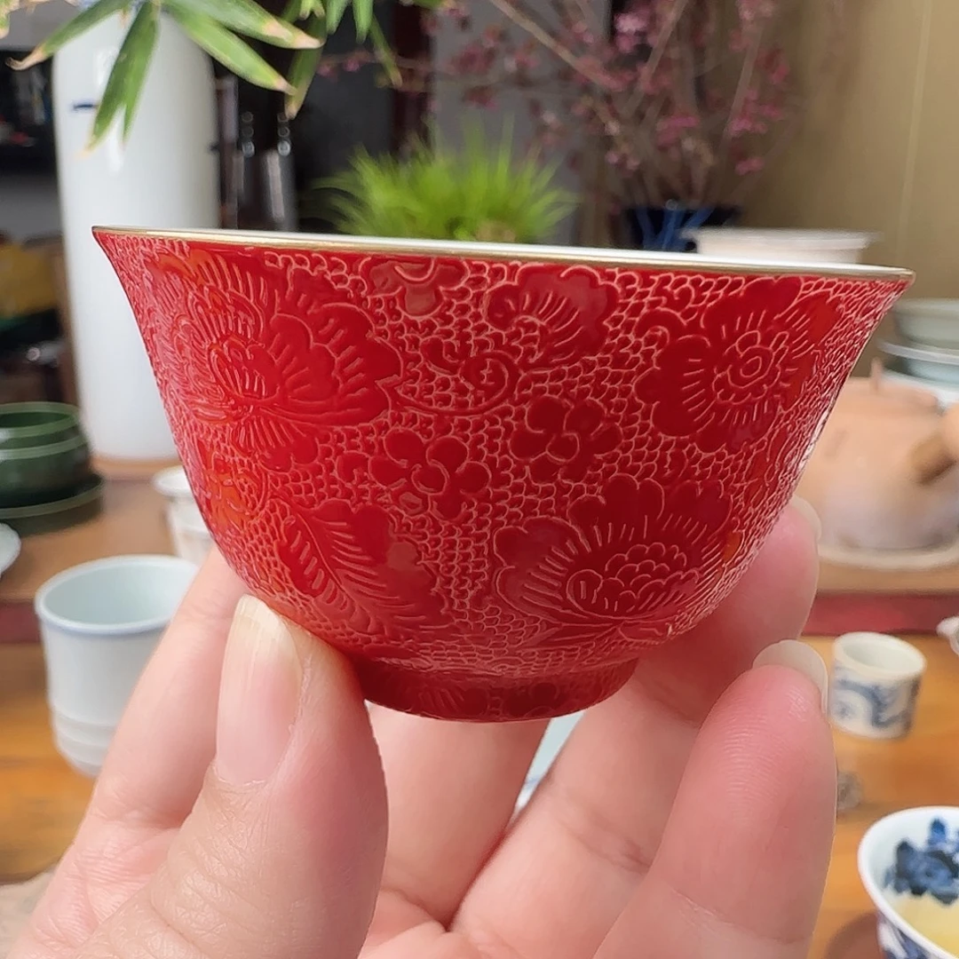 杯子陶牛血红扒花