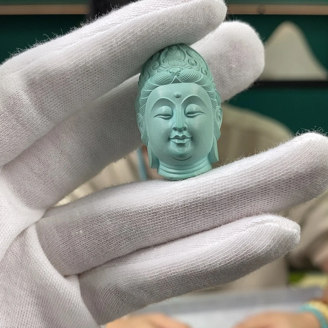 二***虫绿松石未镶嵌珠宝奇石