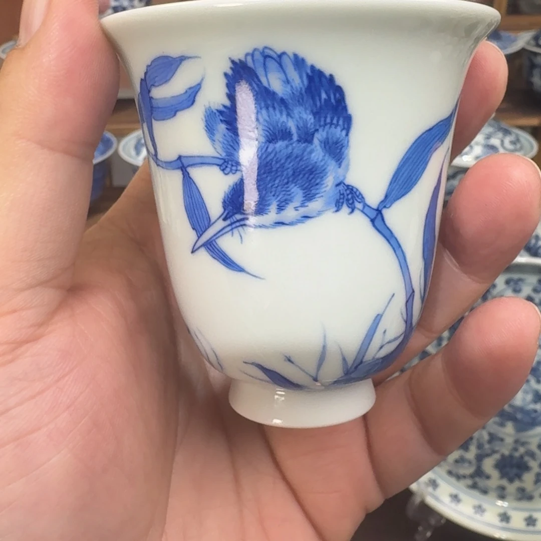 陶瓷杯子纯手工手绘柴窑