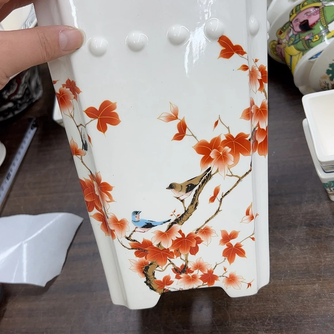 紫砂花盆962号瑕疵15/22.5cm里面小裂纹