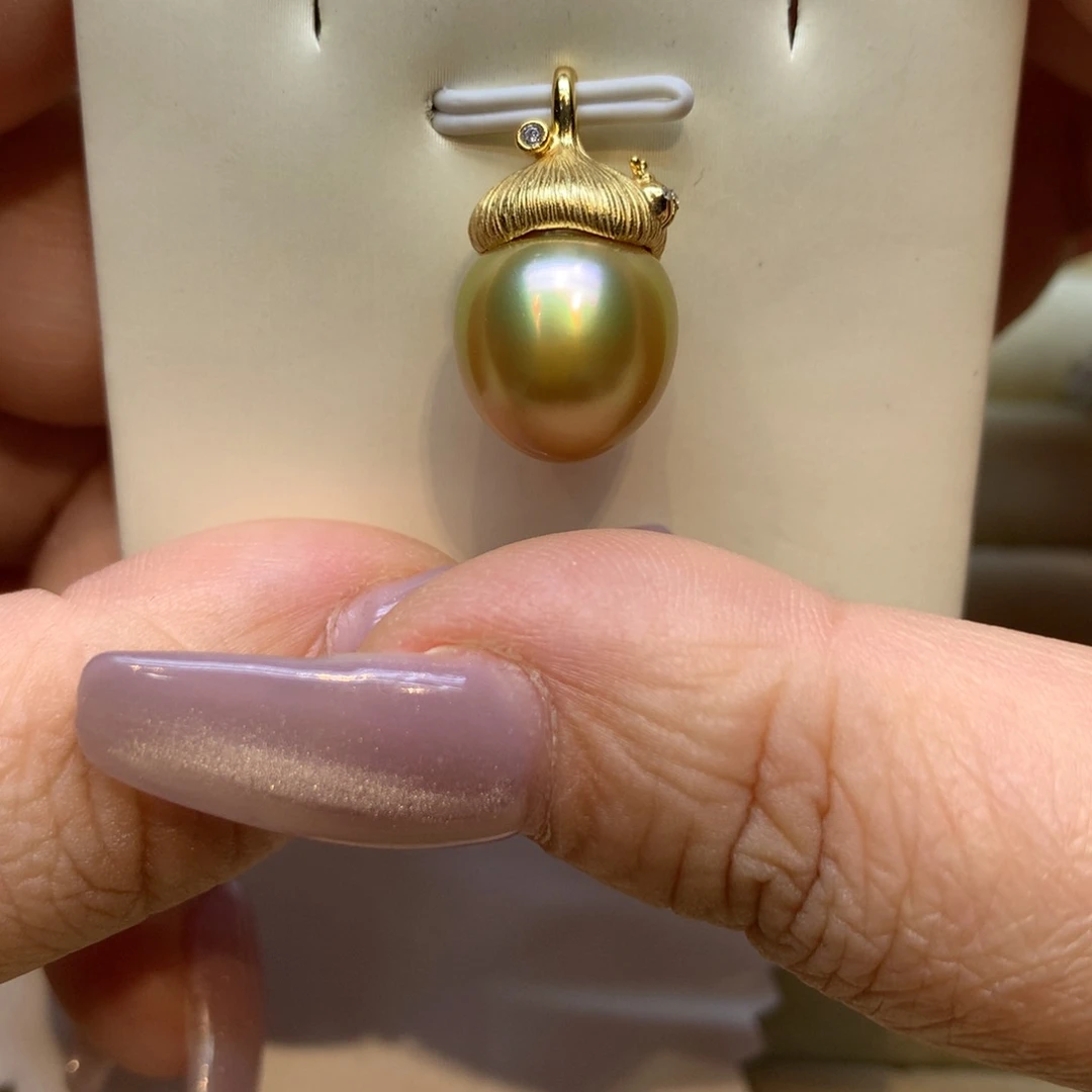 颈饰银S925镶嵌海水珍珠