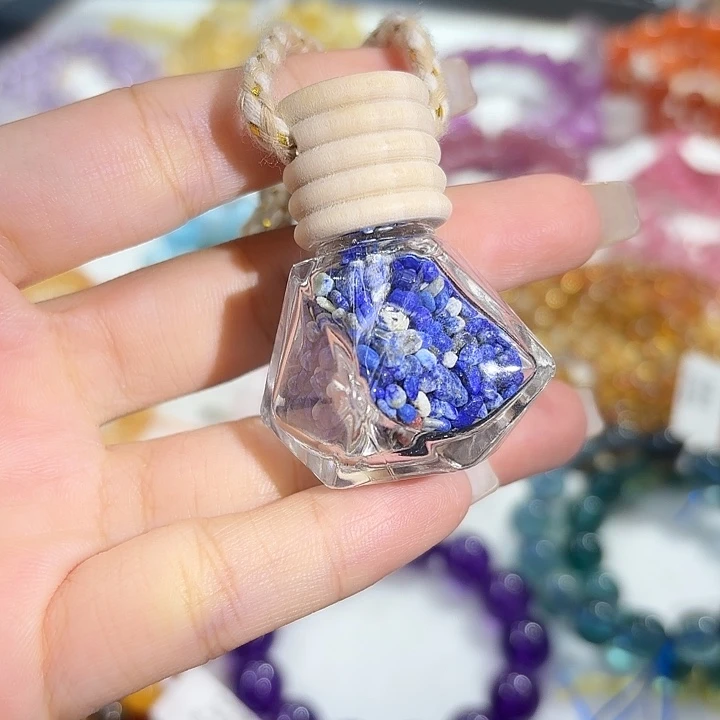 水晶未镶嵌手串青金石原石许愿瓶