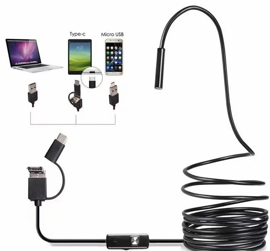 内窥镜疏通下水管清摄像头360度可旋转汽修探测地漏