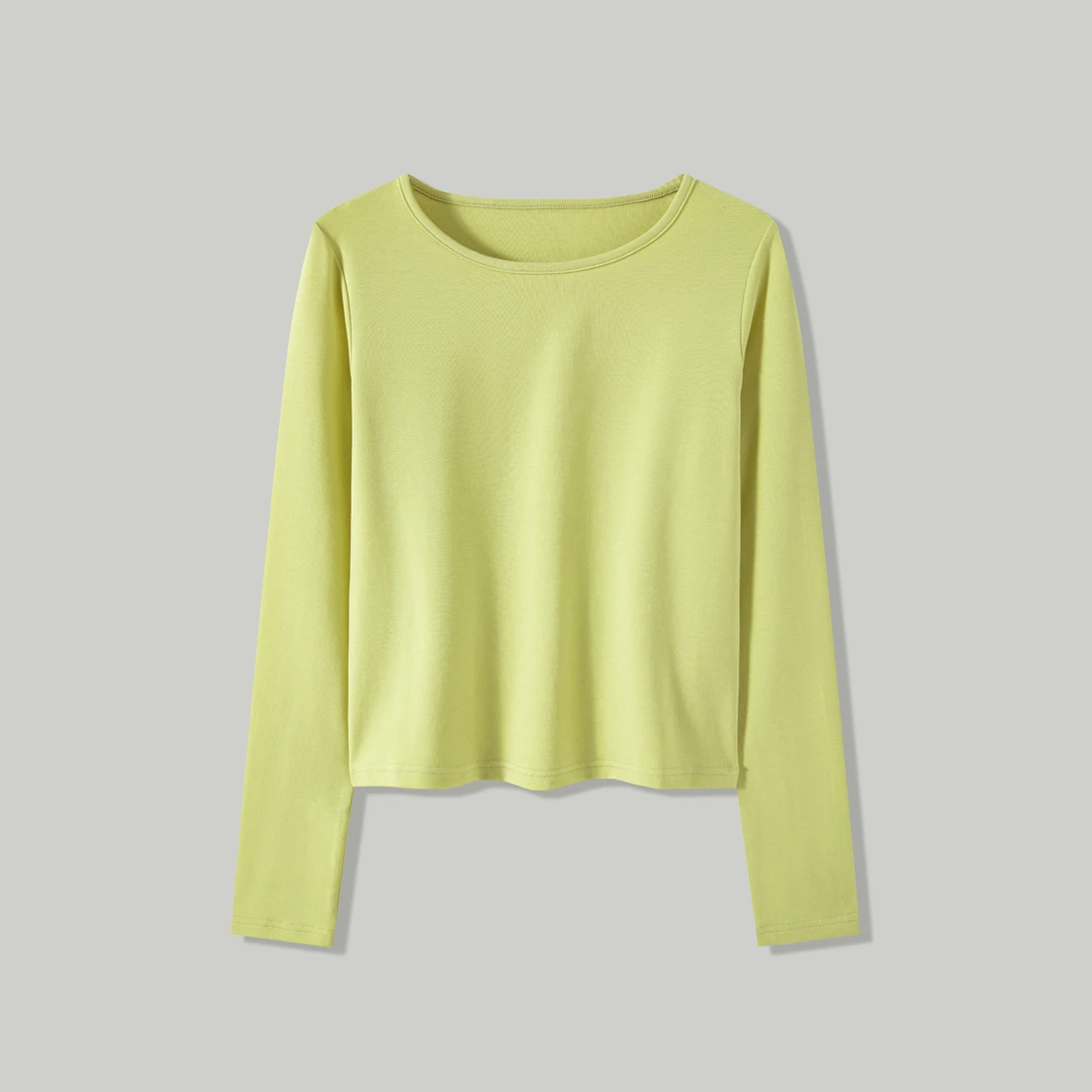 圆领打底衫女新款洋气时尚内搭显瘦低领上衣 HTL005