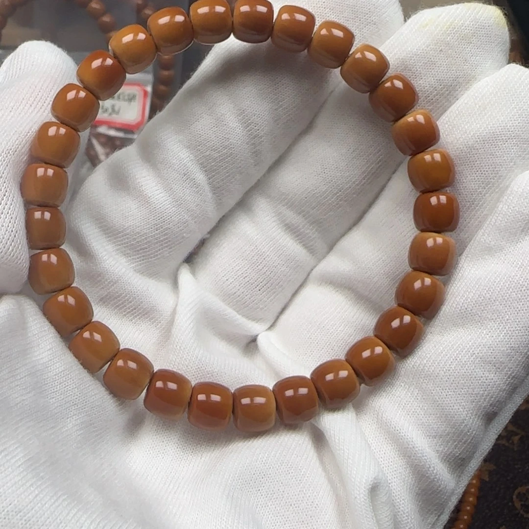 橄榄核手串老挝单圈极限弧三花7.7mm