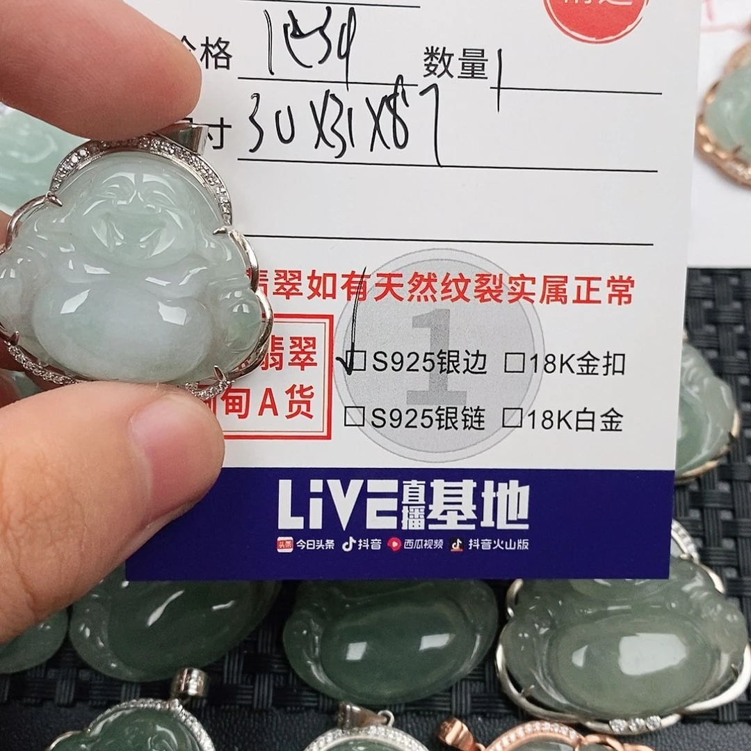 翡翠银S925镶嵌颈饰