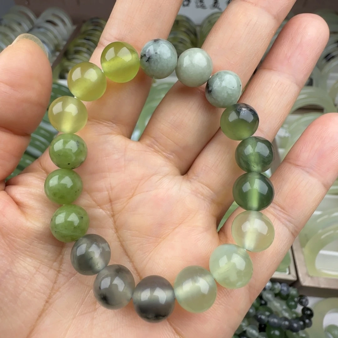 蛇纹石玉未镶嵌手链