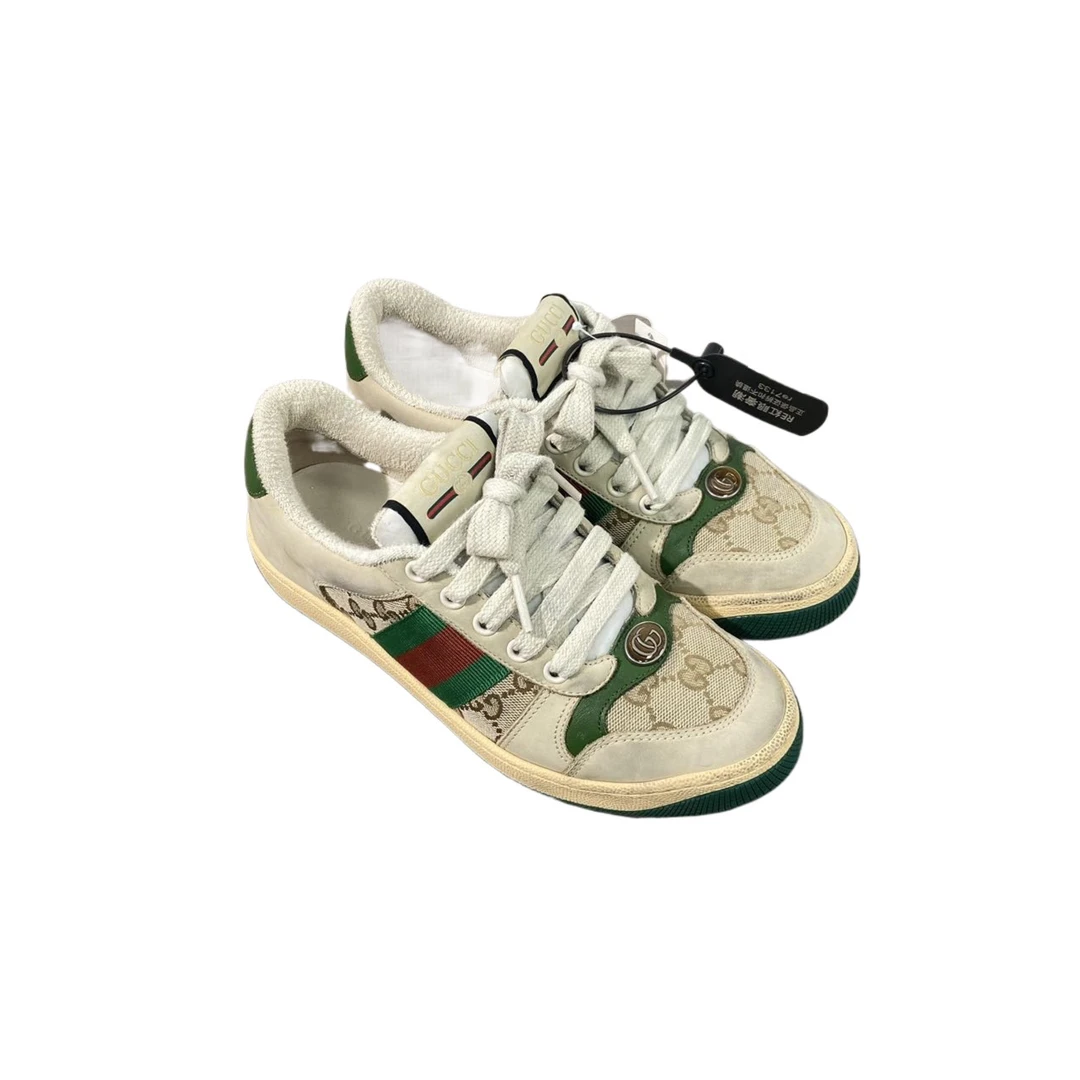 95新 GUCCI/古驰 35码 GUCCI/古驰 老花绿尾脏脏鞋 95新 3809