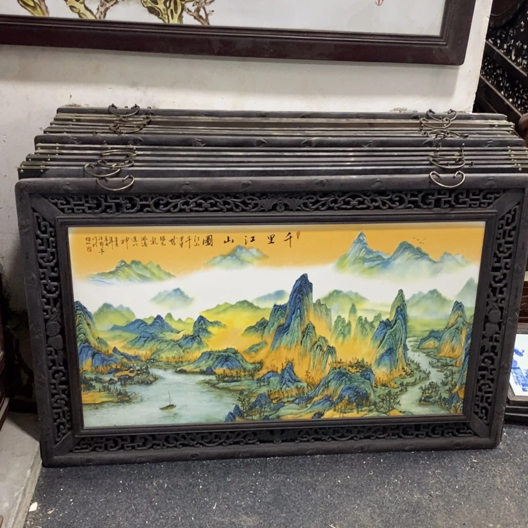 瓷片1.2*76*1景德镇瓷板画柴窑烧制