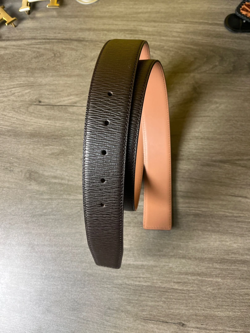 3.8cm高密度骡皮腰带男士纯皮裤带不带头皮带