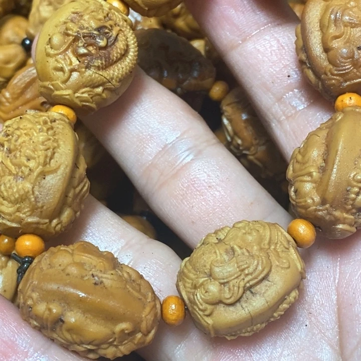 手串/手链橄榄核橄榄微瑕裂龙财