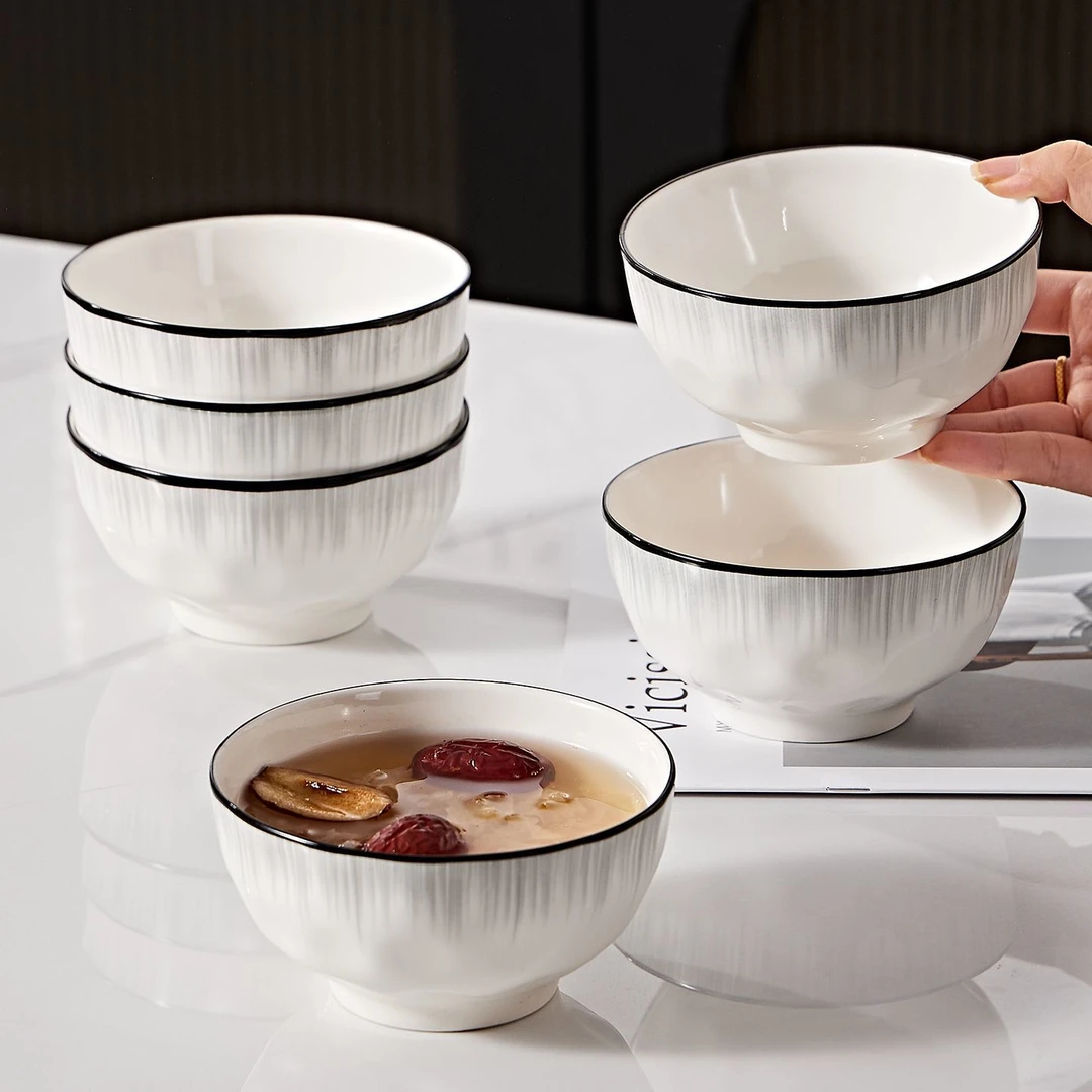 【8只装】时空灰4.5英寸碗陶瓷餐具