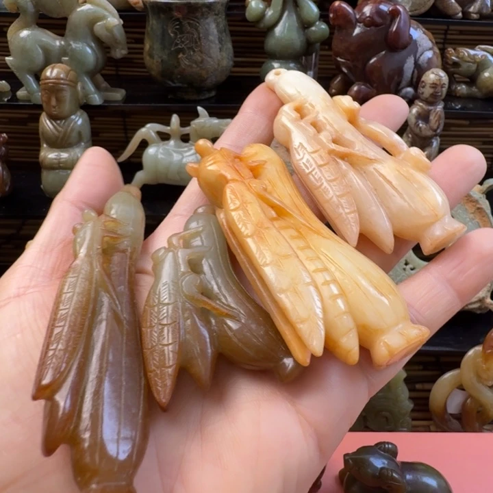 喜***洋和田玉未镶嵌挂件