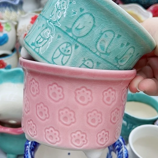 多肉绿植陶瓷花盆9.9包邮