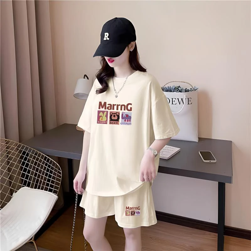 品牌女装折扣时尚韩版显瘦短裤爆款夏季新款夏装休闲运动套装学生
