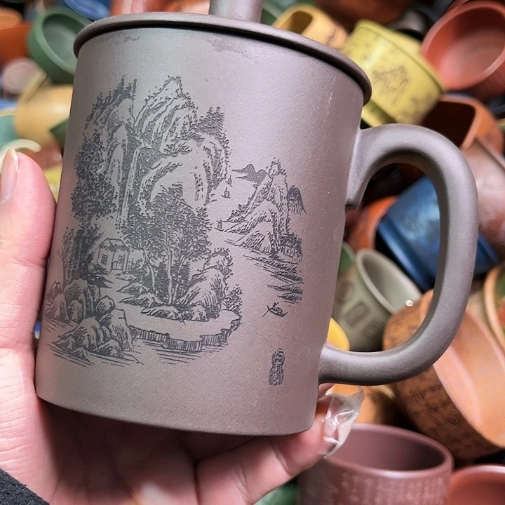 紫砂茶杯全手工紫砂主人杯