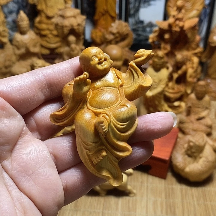 柏木（崖柏）弥勒把件