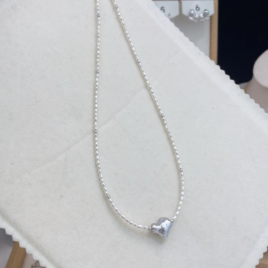 海水珍珠颈饰银S925镶嵌