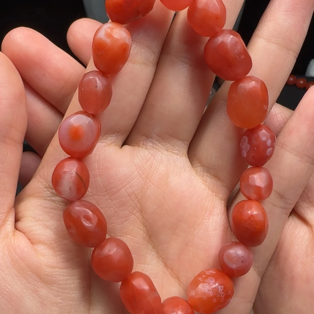 南红玛瑙未镶嵌杨柳冷水河随型9-10 mm