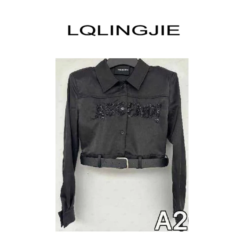 【清 不退差价】设计师高定亮片字母短款外套2082