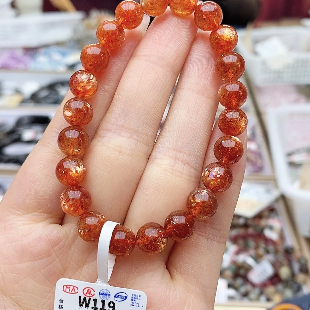 长石手链未镶嵌W119 金太阳 8m