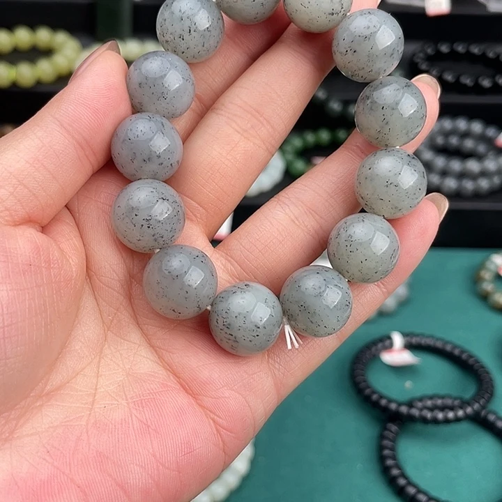 和田玉未镶嵌手链新疆喀拉喀什河青花卡16