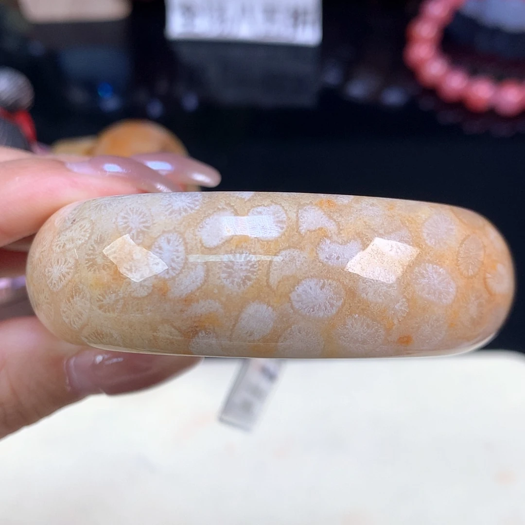 【闪购商品】颈饰未镶嵌硅化珊瑚（珊瑚玉）福利手镯52.2（53号）