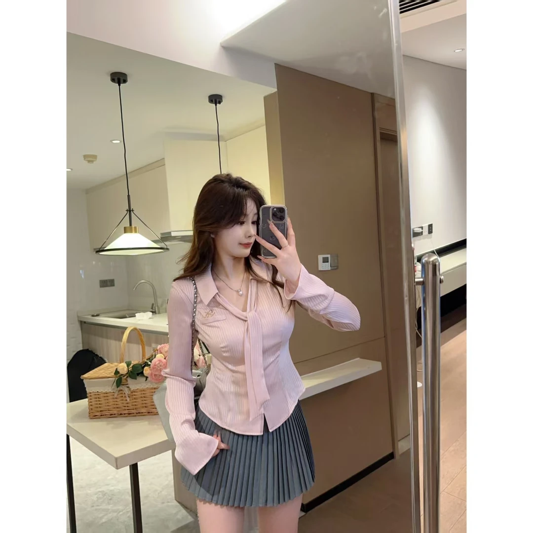 M u子酱微胖上衣衬衫衣服女新款爆款漂亮小衫胖mm大码女装WP9055