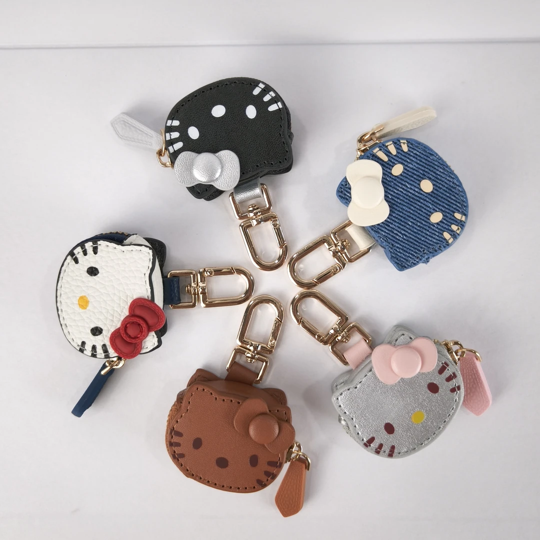可爱卡通凯蒂猫皮质钥匙扣HelloKitty高颜值少女心包挂饰女生礼物