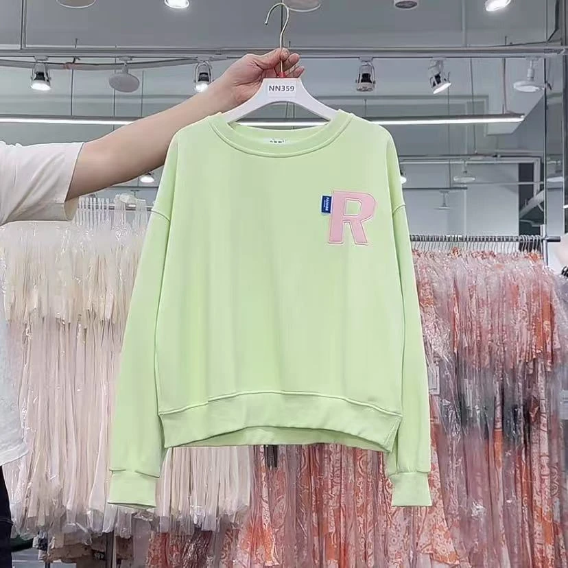 【YZ•衣系列】NN359-时尚女装设计感卫衣百搭休闲圆领宽松重工