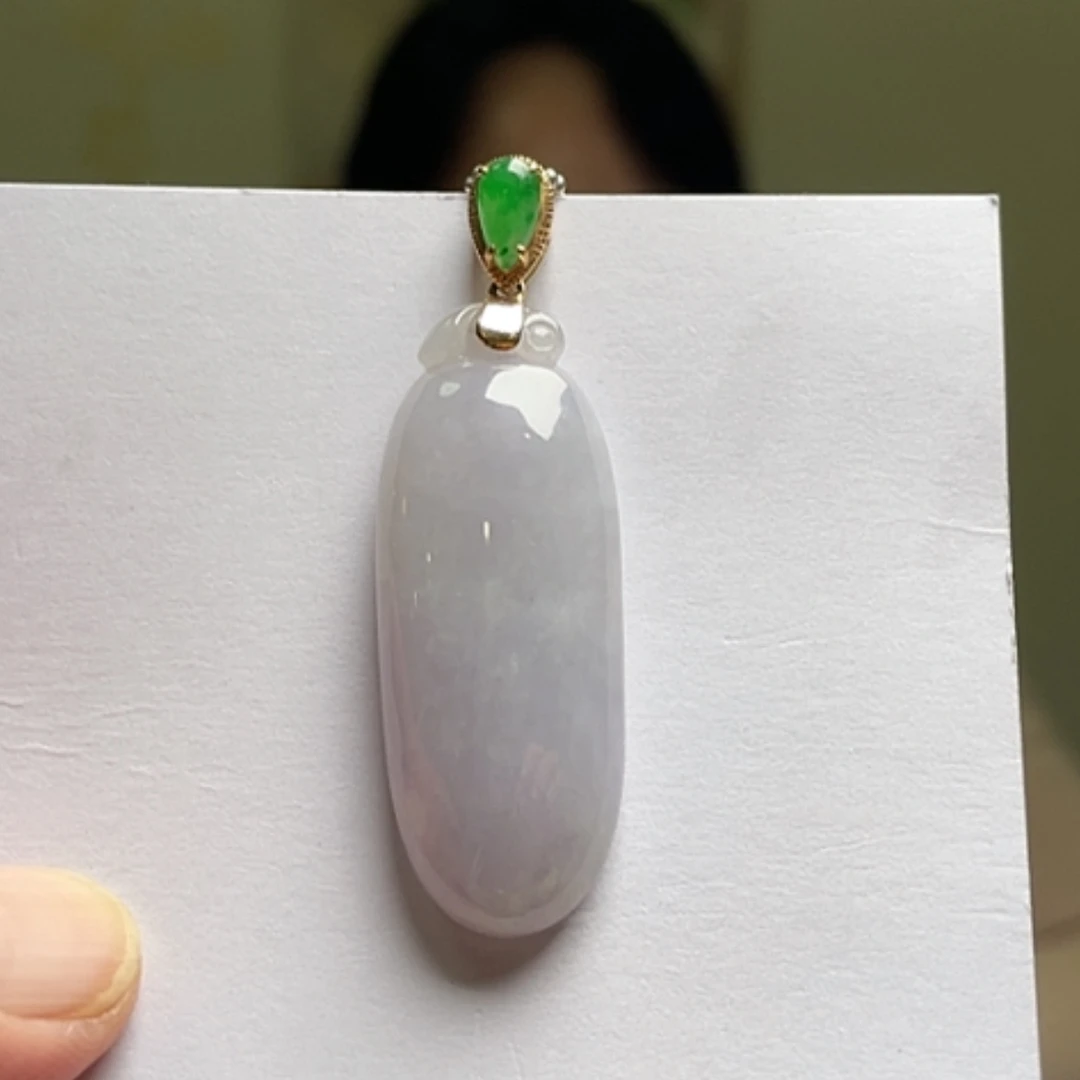 【闪购商品】吊坠(不含链)18K金镶嵌翡翠