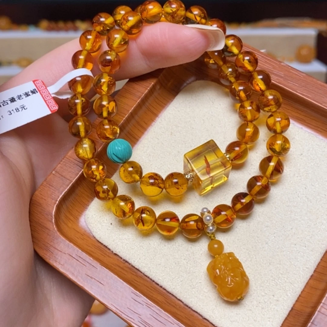【闪购商品】未镶嵌蜜蜡手链手串