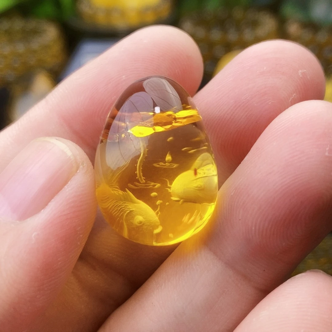 【闪购商品】琥珀（花珀）吊坠(不含链)未镶嵌